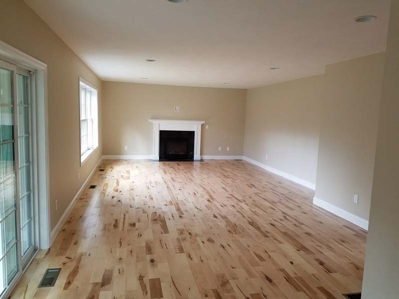 Living room with fireplace