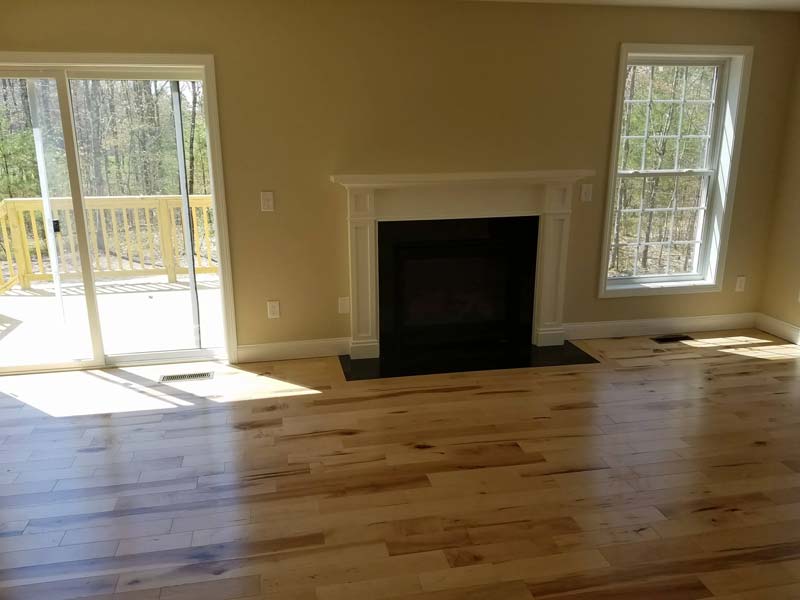 Fireplace hardwood floor