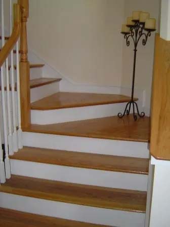 Corner stairs with candles